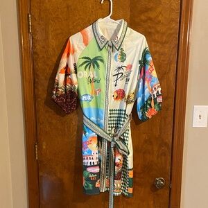 Tropical Print Women's Dress